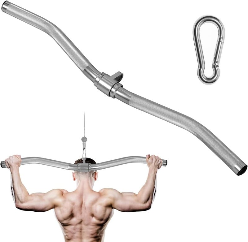 CYBEOE Cable Machine Attachment, lat pull down bar, Lightweigh Aluminum Tricep Straight Bar, V Bar, LAT Pulldown Attachments, gym attachments for cable machine, Accessories Load 1000lbs - Image 1
